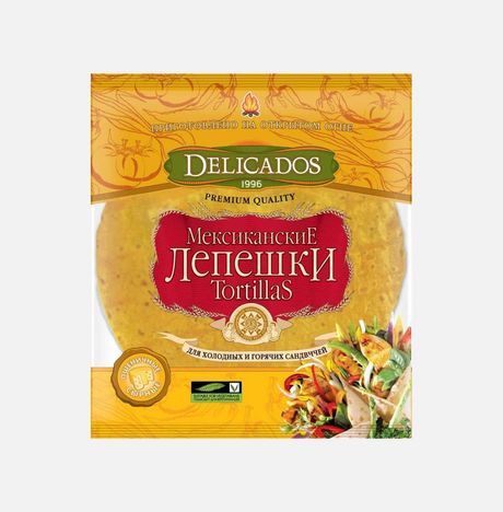 Лепешки Деликадос Мексиканские со вкусом сыра пшеничные 400г