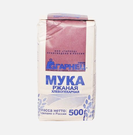 Мука Гарнец Ржаная хлебопекарная бум/пак 500г
