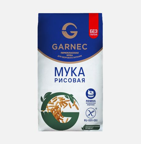 Мука Гарнец Рисовая бум/пак 500г