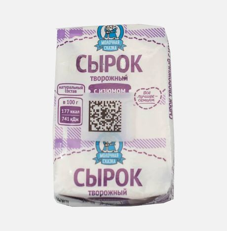 Сырок Молочная сказка творож Изюм 8% перг 100г