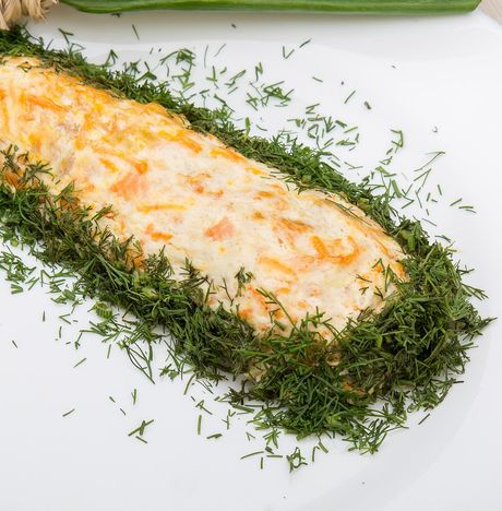 Скумбрия запеченная с овощами вес