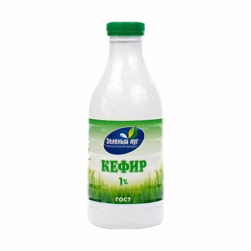 Кефир Зеленый луг 1% пл/бут 750г
