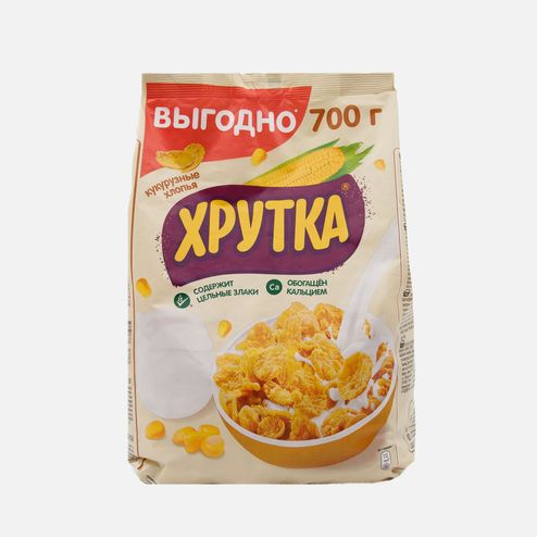 Готовый завтрак Хрутка кукурузные хлопья пл/пак 700г