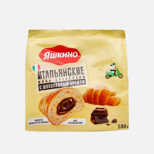 Круассан Яшкино Мини с шоколадным кремом пл/пак 180г