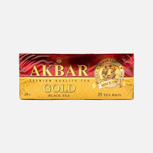 Чай Акбар Золотой черный с/я 25пак*2г