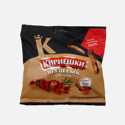 Сухарики Кириешки Шашлык 60г +Кетчуп 25г