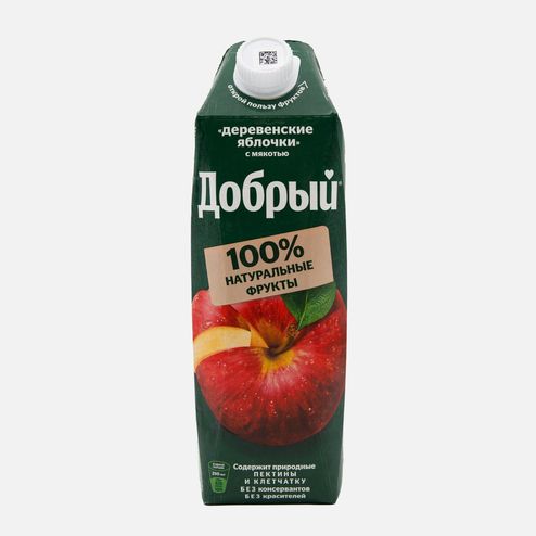 Нектар Добрый Деревенские яблочки с мякотью т/п 1л