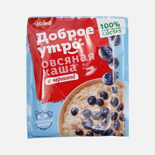 Каша Увелка овсяная Черника пл/уп 40г