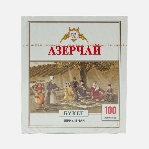 Чай Азерчай Букет черный 100пак*2г к/к 200г