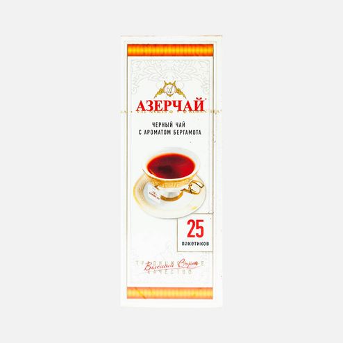 Чай Азерчай черный с ароматом бергамота 25пак*2г к/к 50г