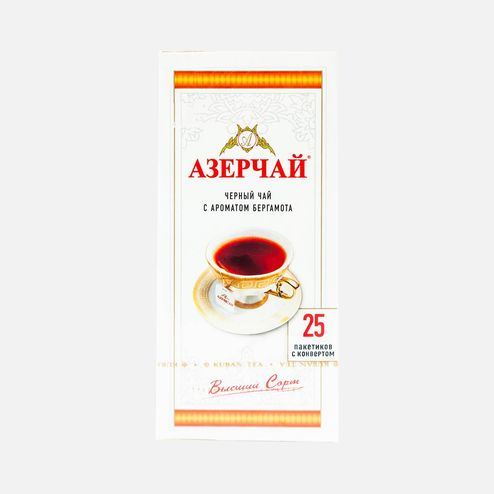 Чай Азерчай черный с ароматом бергамота 25пак*2г