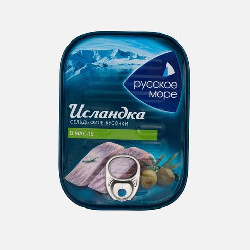 Сельдь Русское море Исландка филе-кусок в масле ж/б 115г