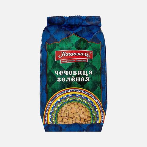 Чечевица Националь зеленая калиброванная пл/пак 450г