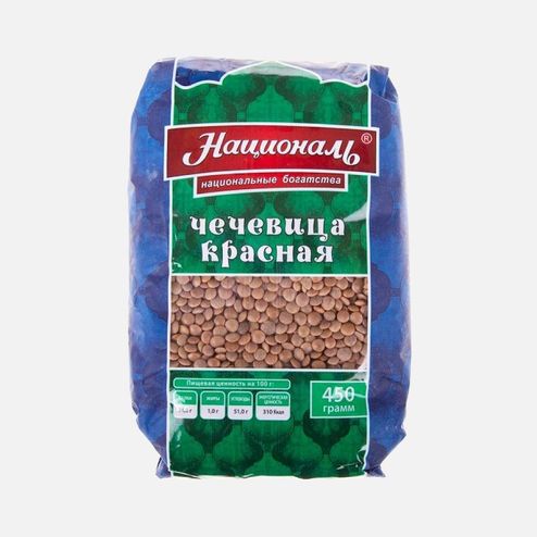 Чечевица Националь красная пл/пак 450г