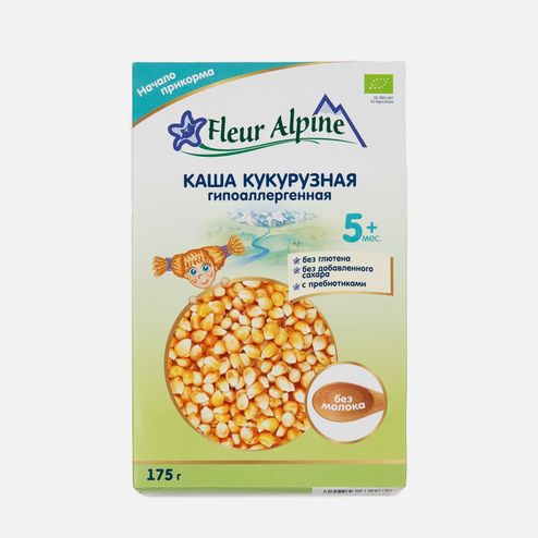 Каша Флер Альпин Кукурузная с пребиотиками безмолоч к/к 175г