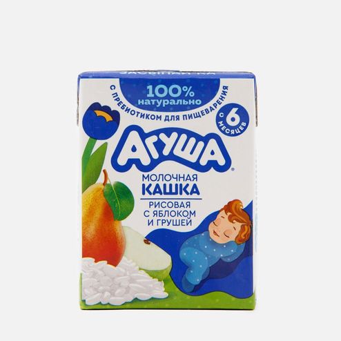 Каша Агуша Засыпай-ка молочно- рисов ябл/груша с 6мес 200мл