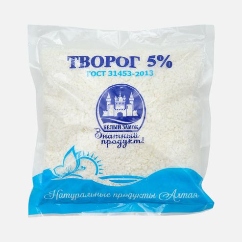 Творог Белый замок 5% пл/пак 500г