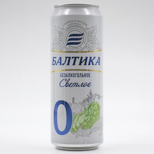 Пиво Балтика №0 б/алк 0.5% ж/б 0,45л
