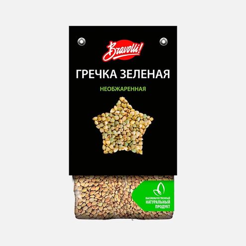 Греча зеленая Браволли 350г