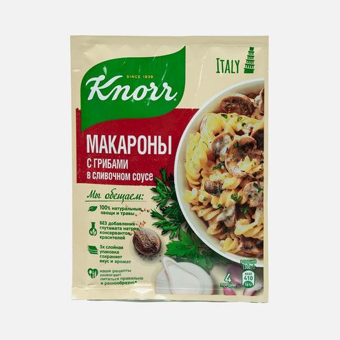 Смесь Кнорр На второе Макароны в сливочном соусе с грибами 26г