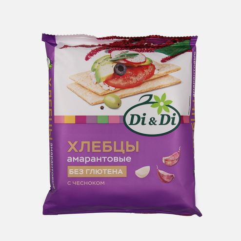 Хлебцы Ди энд Ди амарантовые топинамбур/чеснок б/глютена 100г