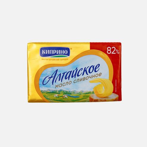 Масло Киприно Алтайское сливочное 82% фольга 180г