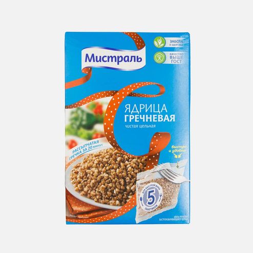 Крупа Мистраль Гречневая ядрица в пакетиках к/к 400г