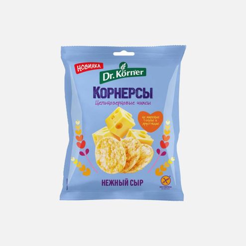 Чипсы Др Корнер Корнерсы кукурузно- рисовые с сыром цельнозерн 50г