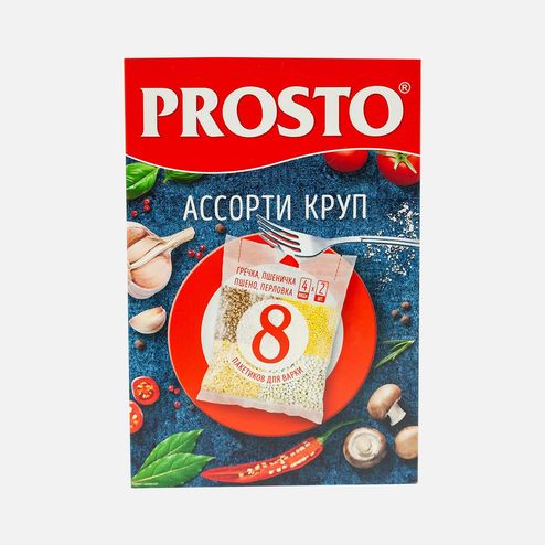 Ассорти круп Просто гречка/пшеничка /пшено/перловка в пакетиках 500г