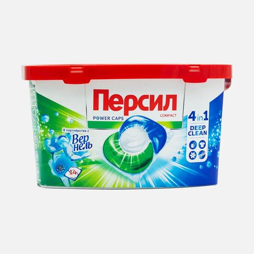Средство д/стирки Персил Пауэр Капс Свежесть от вернель пл/к 14шт 210г