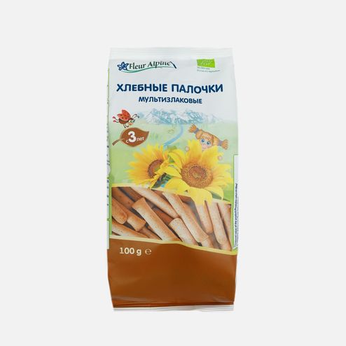 Хлебные палочки Флер Альпин Органик Мультизлаковые детск с 3лет 100г