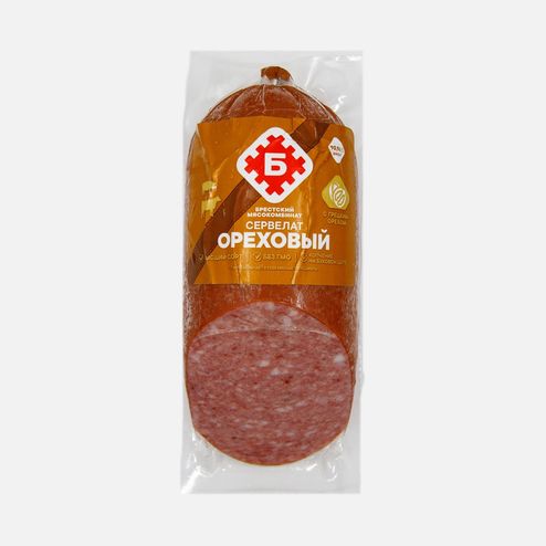 Колбаса Брестский МК Сервелат Ореховый в/к 400г