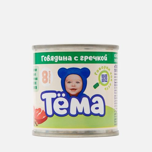 Пюре Тёма Говядина с гречкой с 8мес ж/б 90г