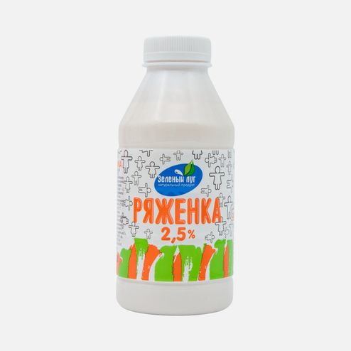 Ряженка Зеленый луг 2.5% пл/б 450г
