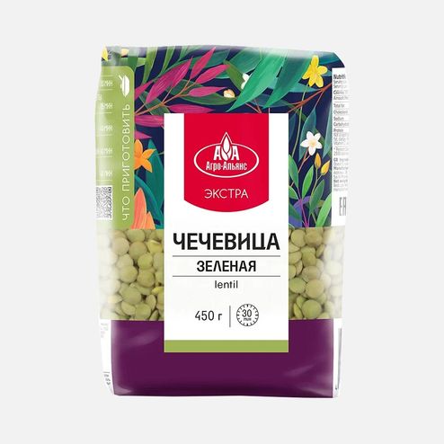 Чечевица Агро-Альянс Экстра зеленая 450г