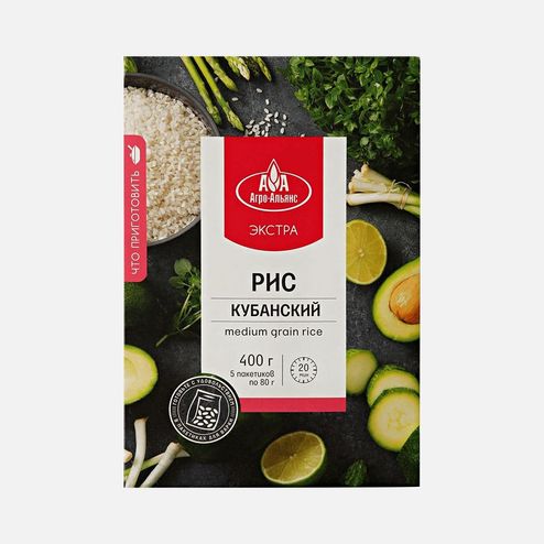 Рис Агро-Альянс Экстра кубанский 5пак*80г