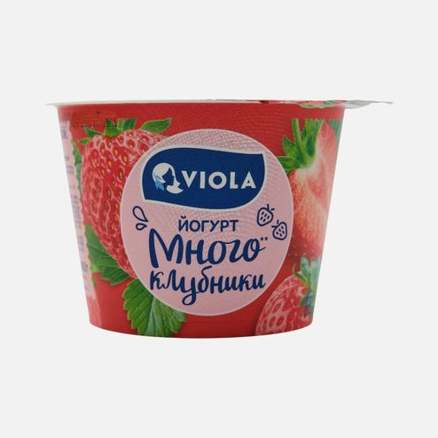 Йогурт Виола Вери Берри с клубникой 2.6% пл/ст 180г