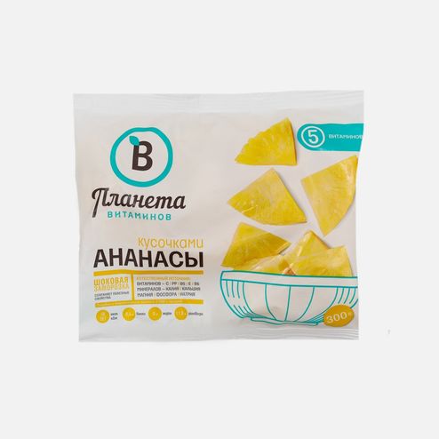 Ананасы Планета Витаминов кусочками с/м 300г