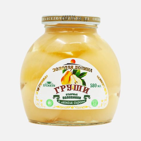 Груши Золотая долина в легком сиропе ст/б 530г