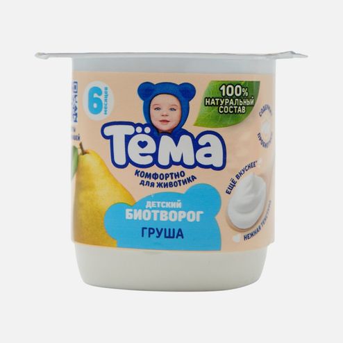 Биотворог Тёма Груша с 6мес 4% пл/ст 95г