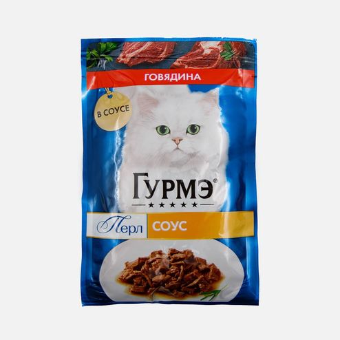Корм Гурмэ Перл Говядина в соусе пауч 75г
