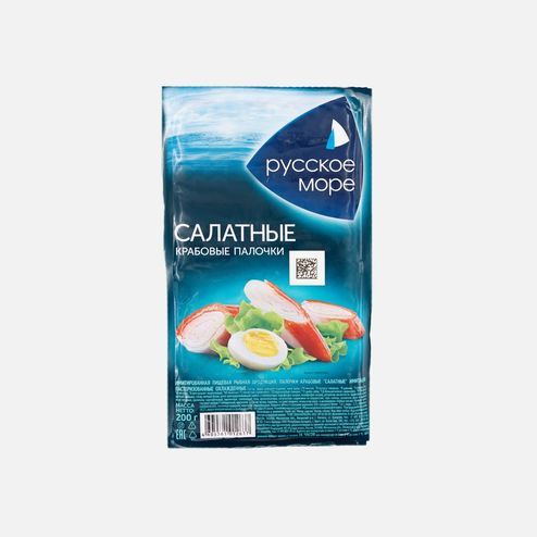 Крабовые палочки Русское Море Салатные имитир охл в/у 200г