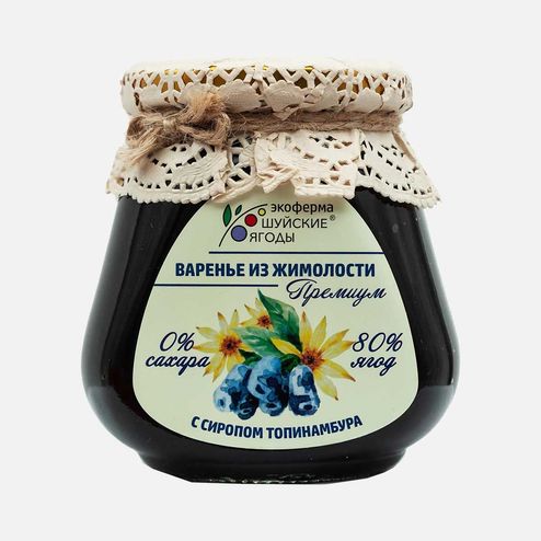 Варенье Экоферма Шуйские ягоды из жимолости с сироп топинамбура 280г