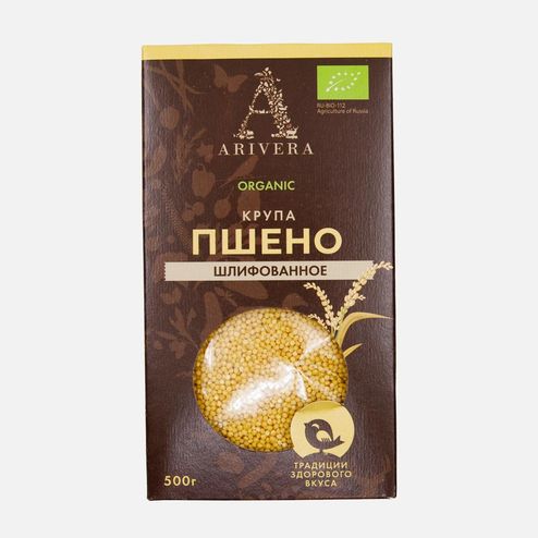 Крупа Аривера Пшено шлифованное к/к 500г