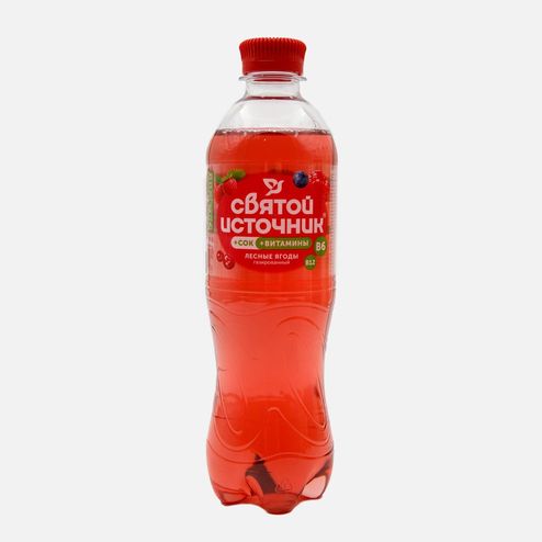 Напиток Святой Источник Вода+сок со вкус лесных ягод газ пэт 0,5л