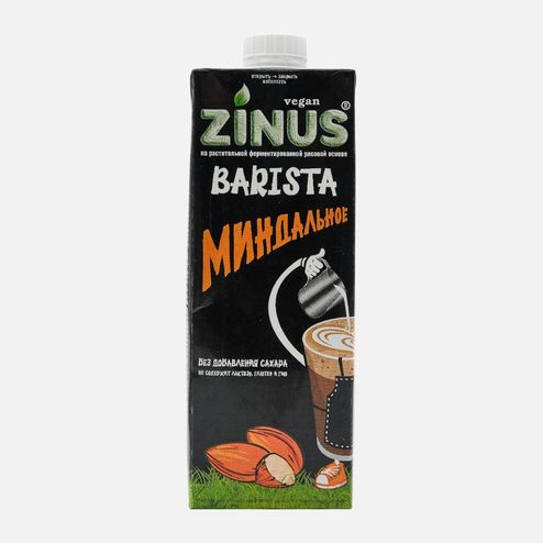Продукт на растит сырье Зинус Бариста Миндальное 2% т/п 1л