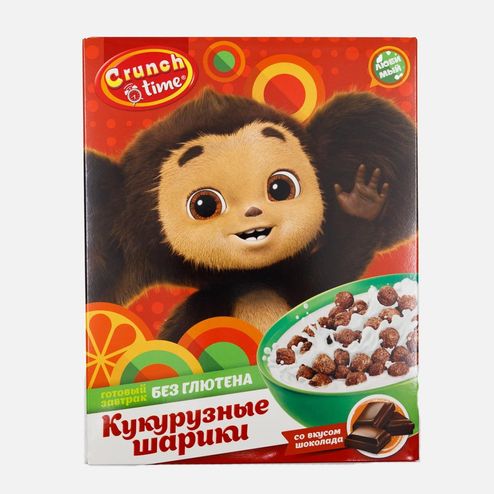 Завтрак Кранч Тайм Шарики кукуруз глазир со вкус шоколада к/к 170г
