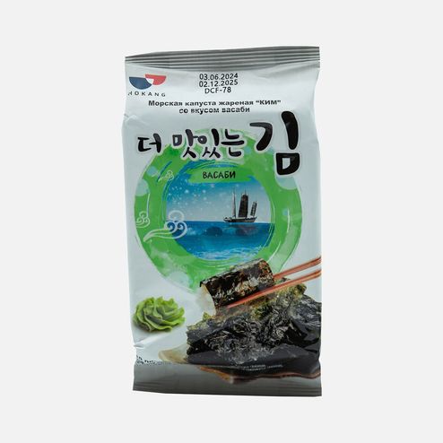 Капуста морская Хоканг Ким жареная со вкусом васаби сушеная пл/уп 5г
