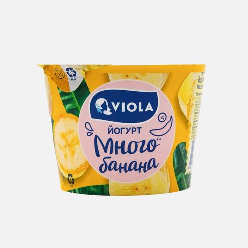 Йогурт Виола Вери Берри с бананам 2.6% пл/ст 180г