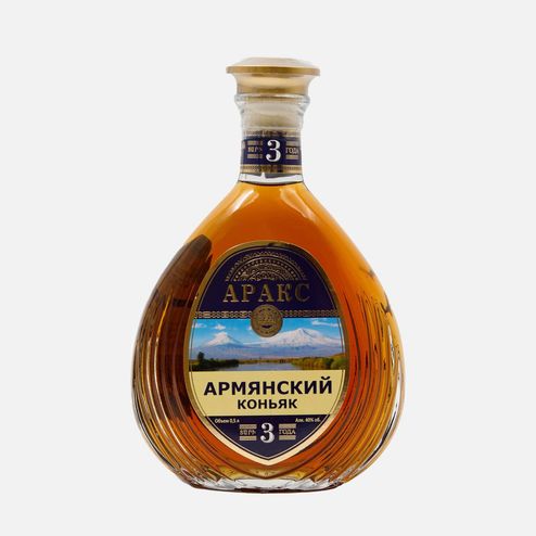 Коньяк Аракс Армянский 3 года орд 40% ст/б 0,5л